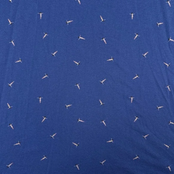 B Draddy Polo Shirt Mens Size Medium Blue Sunbathing Print Stretch Cotton Golf - Picture 4 of 10